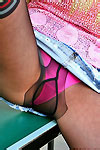 blonde pantyhose