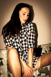 babe in silky stockings